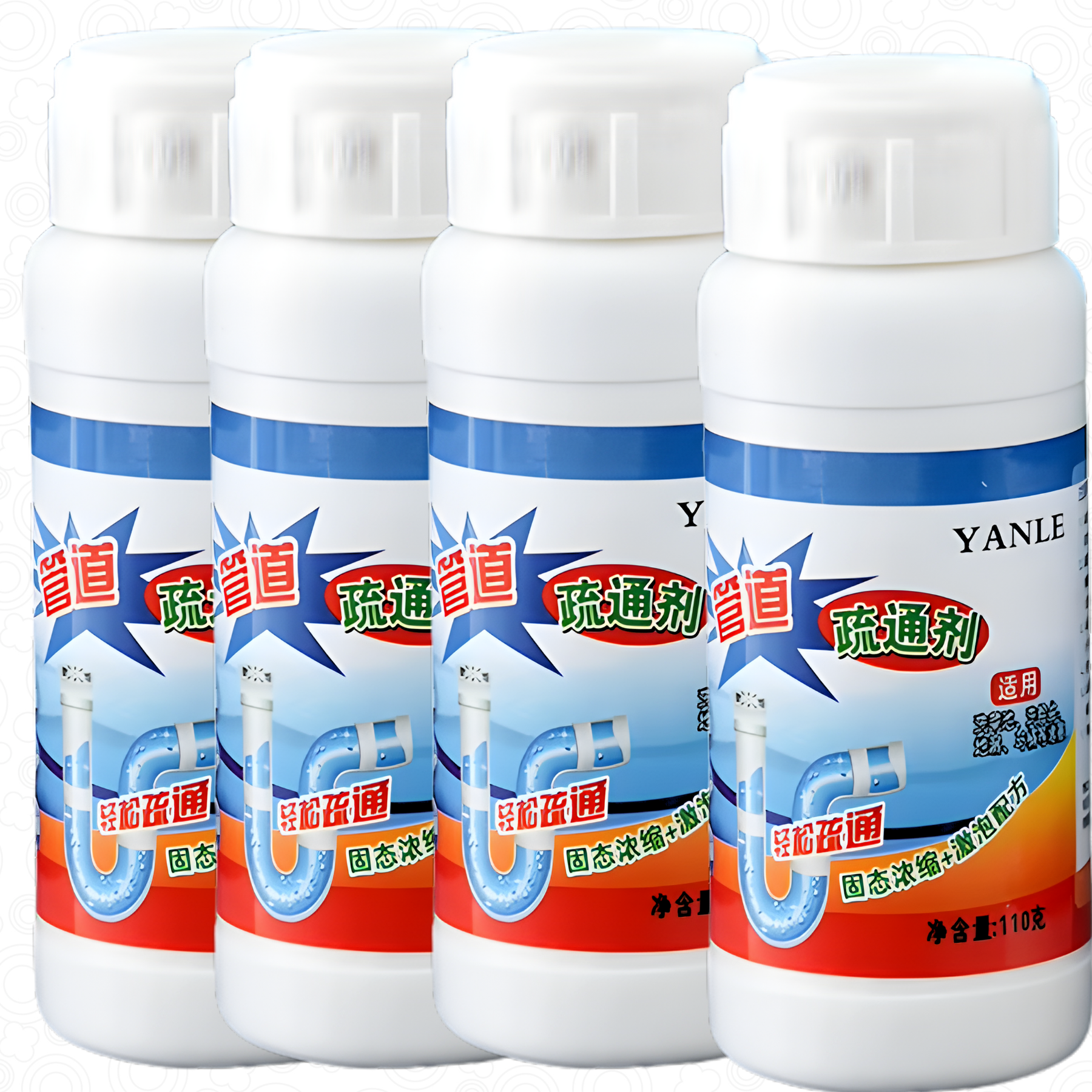 4 destapador de drenage de 110 gramos